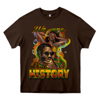 Chocolate Brown we are black history Heavy Core Tee - NancyCooperArtShop