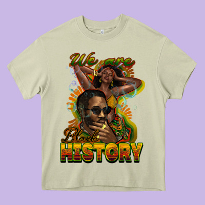 We Are Black History Heavy Core Tee Designed By Nancycooperartshop