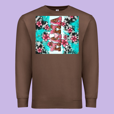 Floral Mama Premium Sweatshirt Designed By Adodesignshop
