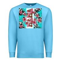 Ocean Blue floral mama Premium Sweatshirt - AdoDesignShop