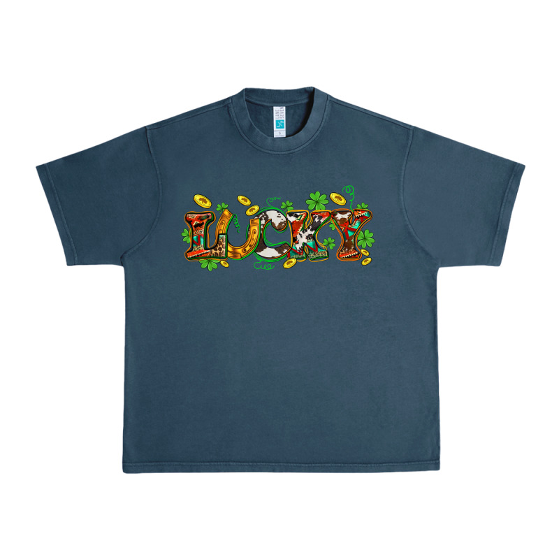 St. Patrick's Western Lucky And Shamrocks Urban Heavy Tee by OliviaCreatesArt | Teevron