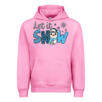 Fuchsia Pink let it snow snowman coffee Urban Hoodie - JahusDesignShop