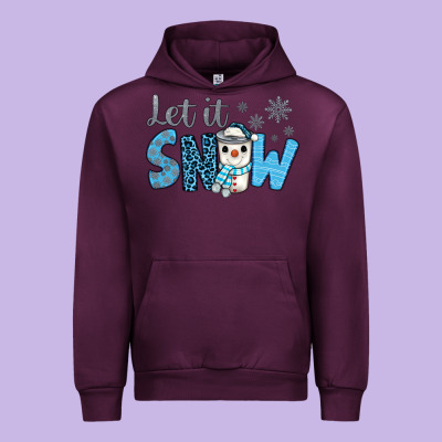 Let It Snow Snowman Coffee Urban Hoodie Designed By Jahusdesignshop