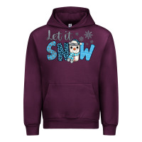 Mauve Wine let it snow snowman coffee Urban Hoodie - JahusDesignShop