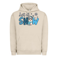 Pigment French Oak let it snow snowman coffee Urban Hoodie - JahusDesignShop