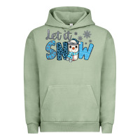 Pigment Oil Green let it snow snowman coffee Urban Hoodie - JahusDesignShop