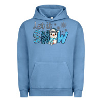 Pigment Pebble Blue let it snow snowman coffee Urban Hoodie - JahusDesignShop