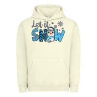 Pigment Pistachio let it snow snowman coffee Urban Hoodie - JahusDesignShop