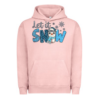 Pigment Salmon let it snow snowman coffee Urban Hoodie - JahusDesignShop