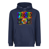 Navy proud mom with sunflower Heavyweight Hoodie - AdoDesignShop