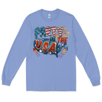 Colony Blue Party in the USA Long Sleeve Tee - FaDigitalArtStudio