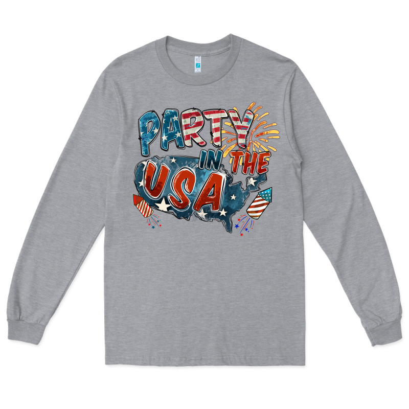 Party In The Usa Long Sleeve Tee by FaDigitalArtStudio | Teevron