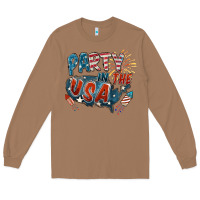 Toasted Coconut Party in the USA Long Sleeve Tee - FaDigitalArtStudio