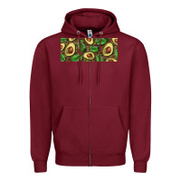 Burgundy avocados with wood and leopard background 15 oz mug Zipper Hoodie - BarkalooDesign