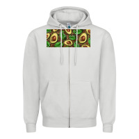 Dove Grey avocados with wood and leopard background 15 oz mug Zipper Hoodie - BarkalooDesign