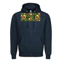 Navy avocados with wood and leopard background 15 oz mug Zipper Hoodie - BarkalooDesign