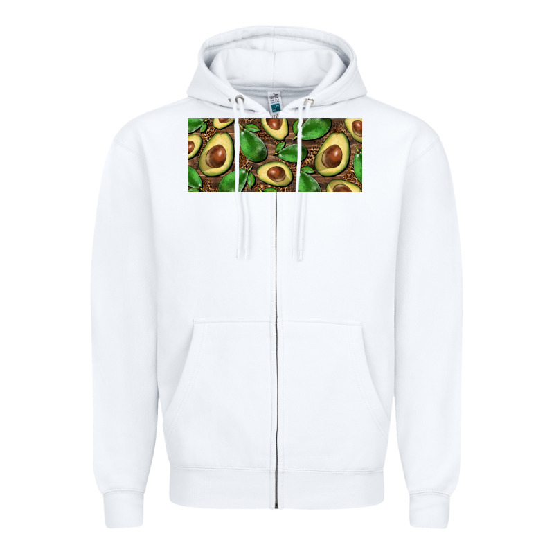 Avocados With Wood And Leopard Background 15 Oz Mug Zipper Hoodie by BarkalooDesign | Teevron