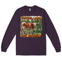 Plum whatever lassos your longhorn Long Sleeve Tee - RanaPortraitStore