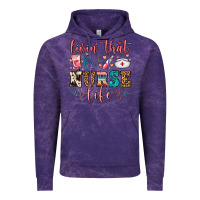 Cloud Purple Livin' That Nurse Life Vintage Hoodie - FaDigitalArtStudio