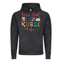 Vintage Black Livin' That Nurse Life Vintage Hoodie - FaDigitalArtStudio