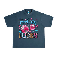 Midnight Navy feeling lucky valentine's day olivia Urban Heavy Tee - OliviaCreatesArt