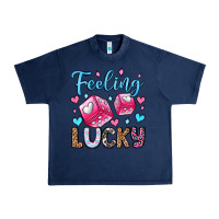 Navy feeling lucky valentine's day olivia Urban Heavy Tee - OliviaCreatesArt