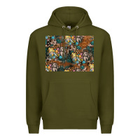 Army Green easter pattern Premium Hoodie - CowhideDigitalArt