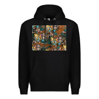 Black easter pattern Premium Hoodie - CowhideDigitalArt