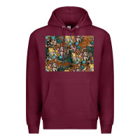 Burgundy easter pattern Premium Hoodie - CowhideDigitalArt
