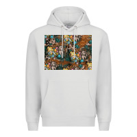 Dove Grey easter pattern Premium Hoodie - CowhideDigitalArt