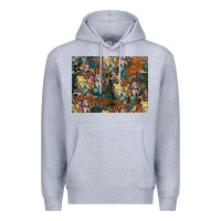 Heather Grey easter pattern Premium Hoodie - CowhideDigitalArt