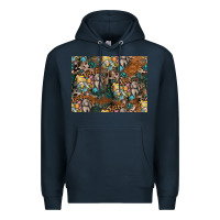 Navy easter pattern Premium Hoodie - CowhideDigitalArt
