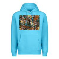 Ocean Blue easter pattern Premium Hoodie - CowhideDigitalArt