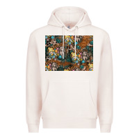 Pale Pink easter pattern Premium Hoodie - CowhideDigitalArt