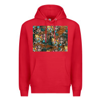 Red easter pattern Premium Hoodie - CowhideDigitalArt