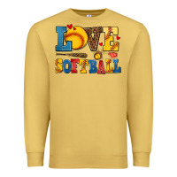 Antique Gold love softball Premium Sweatshirt - AdoDesignShop