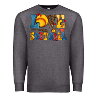 Charcoal Heather love softball Premium Sweatshirt - AdoDesignShop
