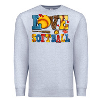 Heather Grey love softball Premium Sweatshirt - AdoDesignShop