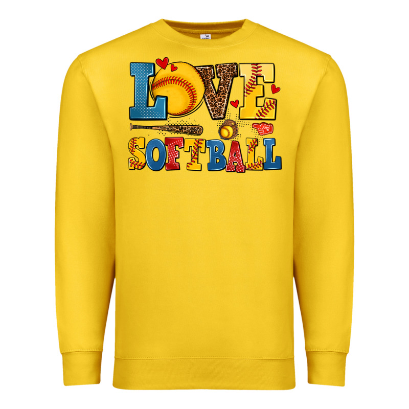 Love Softball Premium Sweatshirt by AdoDesignShop | Teevron