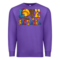 Purple love softball Premium Sweatshirt - AdoDesignShop
