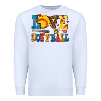 White love softball Premium Sweatshirt - AdoDesignShop