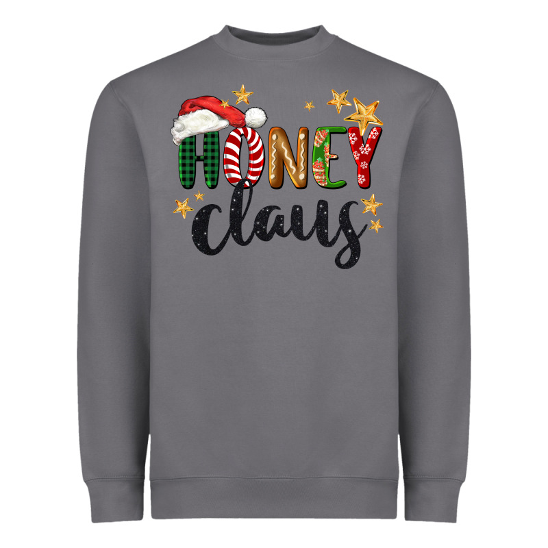 Honey Claus Christmas Heavyweight Sweatshirt by BarkalooDesign | Teevron