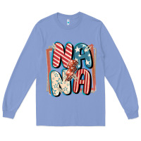 Colony Blue 4th of July nana with lightning bolt Long Sleeve Tee - FaDigitalArtStudio