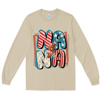 Mushroom 4th of July nana with lightning bolt Long Sleeve Tee - FaDigitalArtStudio