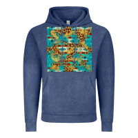 Vintage Denim western aztec leopard glitter seamless pattern Vintage Hoodie - FaDigitalArtStudio