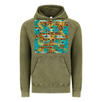 Vintage Olive western aztec leopard glitter seamless pattern Vintage Hoodie - FaDigitalArtStudio
