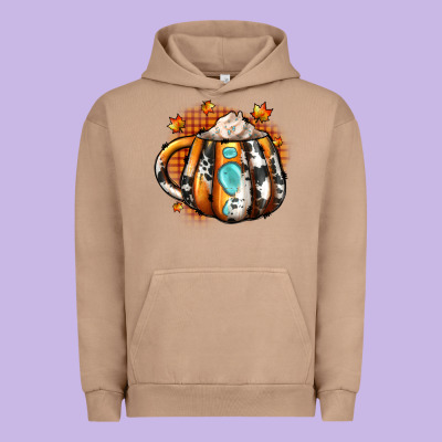 Thanksgiving Coffee Cup Gemstone Urban Hoodie Designed By Jahusdesignshop