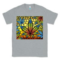 Heather Grey stained glass weed Classic Tee - TumblerDesignByShophia