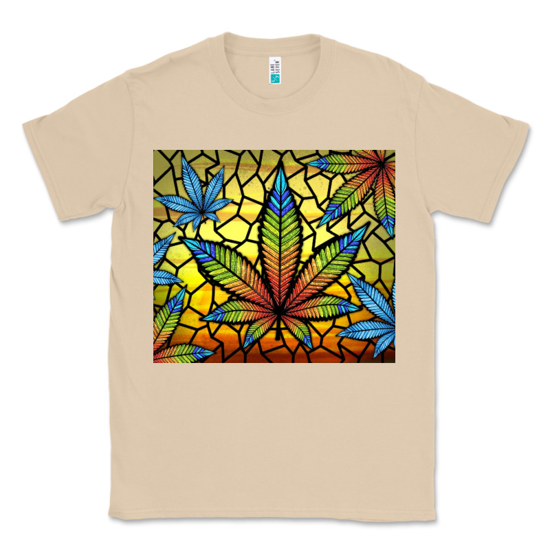 Stained Glass Weed Classic Tee by TumblerDesignByShophia | Teevron