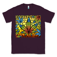 Plum stained glass weed Classic Tee - TumblerDesignByShophia